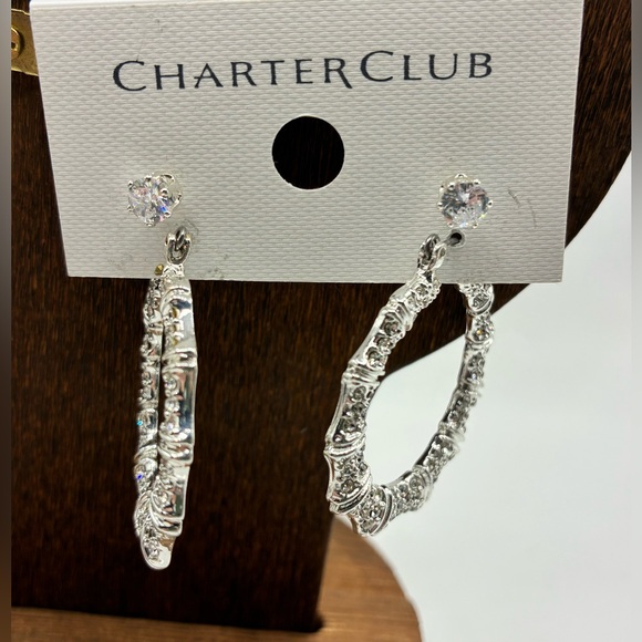 Charter Club Jewelry - Charter Club Silver Hoop & Stud Earrings NEW